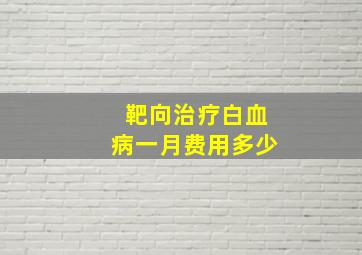 靶向治疗白血病一月费用多少