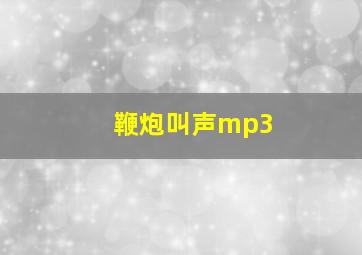 鞭炮叫声mp3