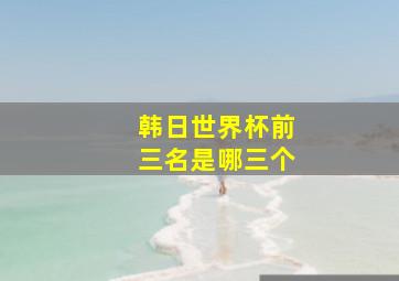 韩日世界杯前三名是哪三个