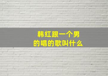 韩红跟一个男的唱的歌叫什么