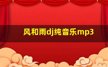 风和雨dj纯音乐mp3