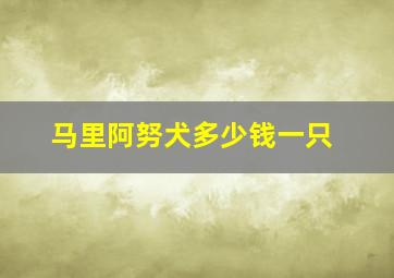 马里阿努犬多少钱一只