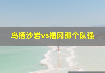 鸟栖沙岩vs福冈那个队强