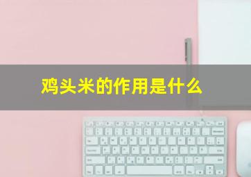 鸡头米的作用是什么