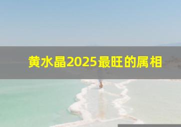 黄水晶2025最旺的属相