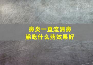 鼻炎一直流清鼻涕吃什么药效果好